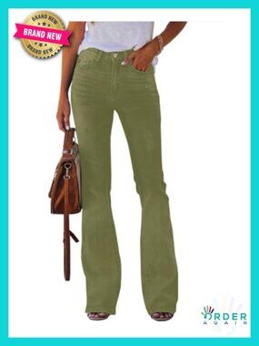 High Waisted Flare Stretch Boyfriend Bootcut Casual Denim Jeans